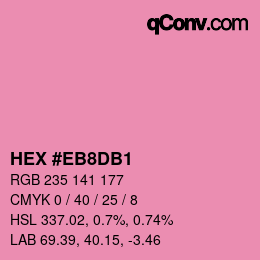 Color code: HEX #EB8DB1 | qconv.com