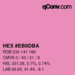 Color code: HEX #EB8DBA | qconv.com