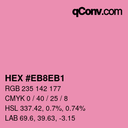 Color code: HEX #EB8EB1 | qconv.com