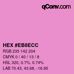 カラーコード: HEX #EB8ECC | qconv.com