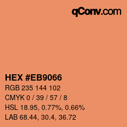 Color code: HEX #EB9066 | qconv.com