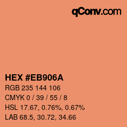 カラーコード: HEX #EB906A | qconv.com