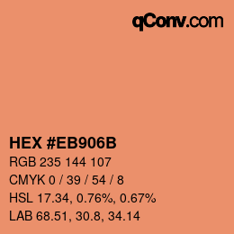 Color code: HEX #EB906B | qconv.com