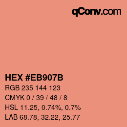 カラーコード: HEX #EB907B | qconv.com