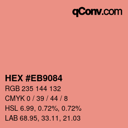 Color code: HEX #EB9084 | qconv.com