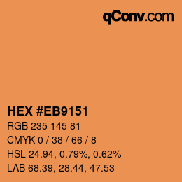 Color code: HEX #EB9151 | qconv.com