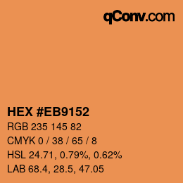 Color code: HEX #EB9152 | qconv.com