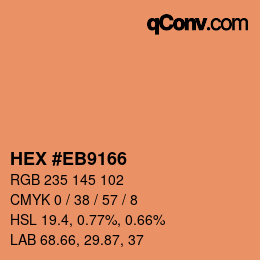 Color code: HEX #EB9166 | qconv.com