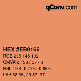 Color code: HEX #EB9166 | qconv.com