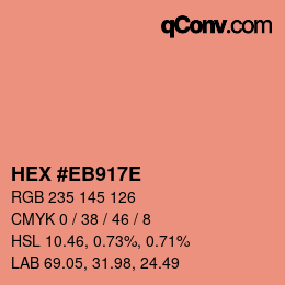 Color code: HEX #EB917E | qconv.com
