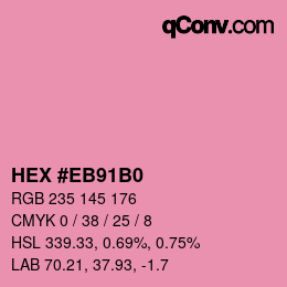 カラーコード: HEX #EB91B0 | qconv.com