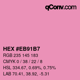 Color code: HEX #EB91B7 | qconv.com