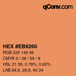 Color code: HEX #EB9260 | qconv.com