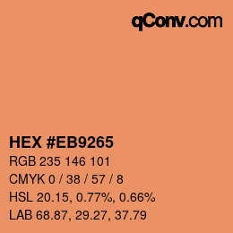 Color code: HEX #EB9265 | qconv.com