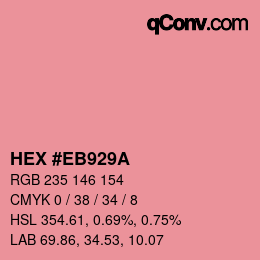 Color code: HEX #EB929A | qconv.com