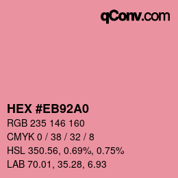 Color code: HEX #EB92A0 | qconv.com