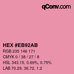 Color code: HEX #EB92AB | qconv.com