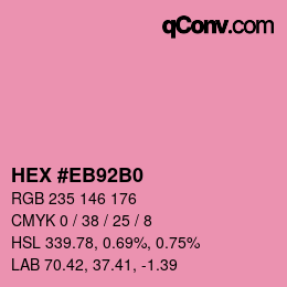 Color code: HEX #EB92B0 | qconv.com