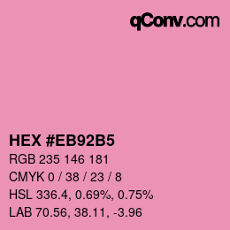 Color code: HEX #EB92B5 | qconv.com