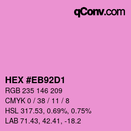 Color code: HEX #EB92D1 | qconv.com