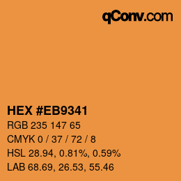 Color code: HEX #EB9341 | qconv.com