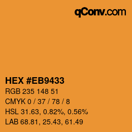 Color code: HEX #EB9433 | qconv.com