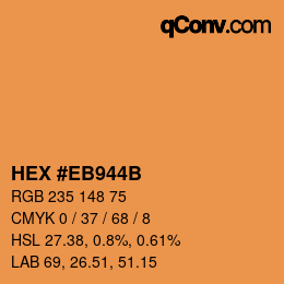 Color code: HEX #EB944B | qconv.com