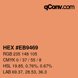 Color code: HEX #EB9469 | qconv.com