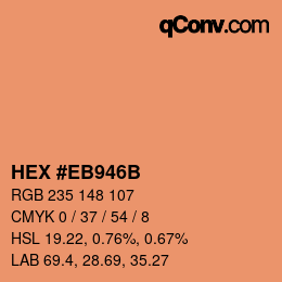 Color code: HEX #EB946B | qconv.com