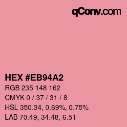 カラーコード: HEX #EB94A2 | qconv.com