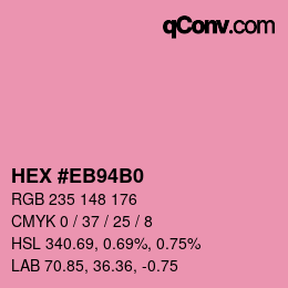 カラーコード: HEX #EB94B0 | qconv.com