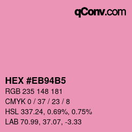 カラーコード: HEX #EB94B5 | qconv.com