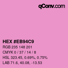 Color code: HEX #EB94C9 | qconv.com