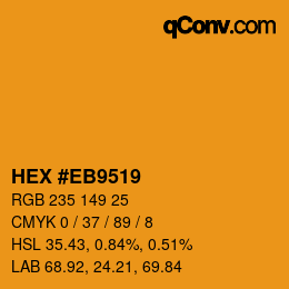 Color code: HEX #EB9519 | qconv.com