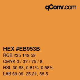 Color code: HEX #EB953B | qconv.com