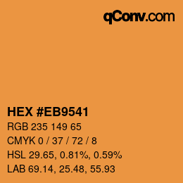 Color code: HEX #EB9541 | qconv.com