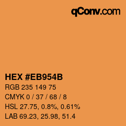 Color code: HEX #EB954B | qconv.com