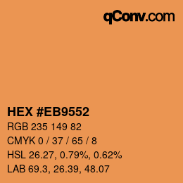カラーコード: HEX #EB9552 | qconv.com
