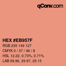 カラーコード: HEX #EB957F | qconv.com