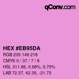 Color code: HEX #EB95DA | qconv.com