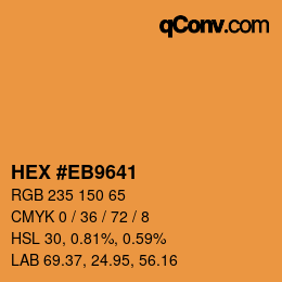 Color code: HEX #EB9641 | qconv.com