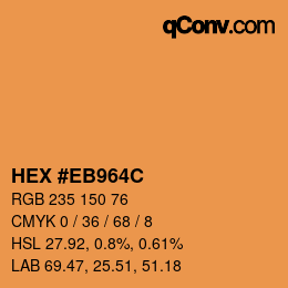 Color code: HEX #EB964C | qconv.com