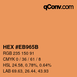 カラーコード: HEX #EB965B | qconv.com