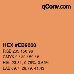 Color code: HEX #EB9660 | qconv.com