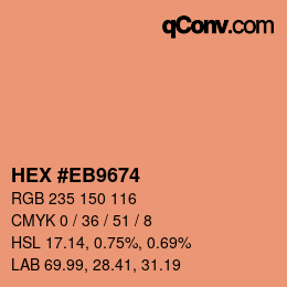 Color code: HEX #EB9674 | qconv.com