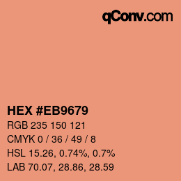 Color code: HEX #EB9679 | qconv.com