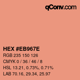 カラーコード: HEX #EB967E | qconv.com
