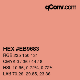 Farbcode: HEX #EB9683 | qconv.com