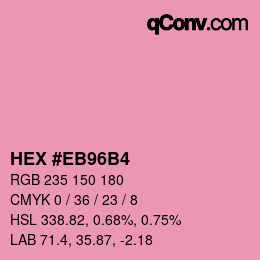 Color code: HEX #EB96B4 | qconv.com