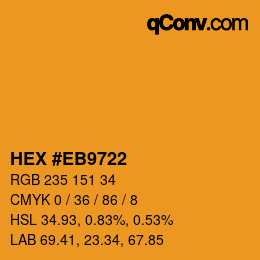Color code: HEX #EB9722 | qconv.com